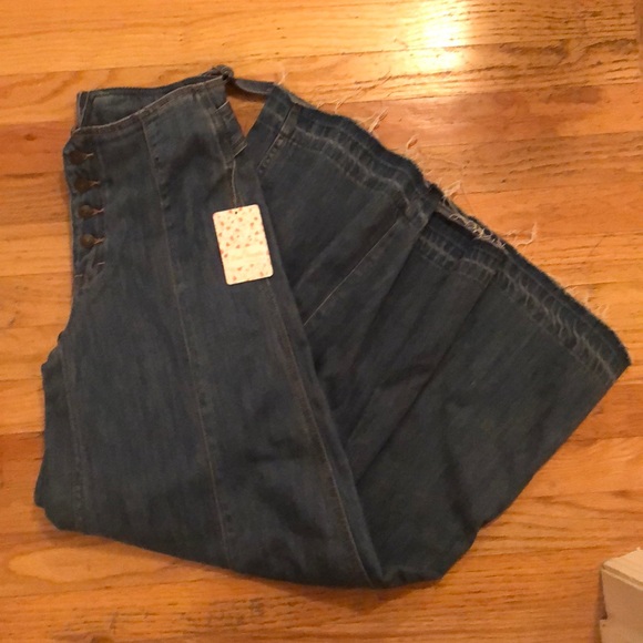 NWT FP Wide Leg Button Jean - Picture 6 of 7